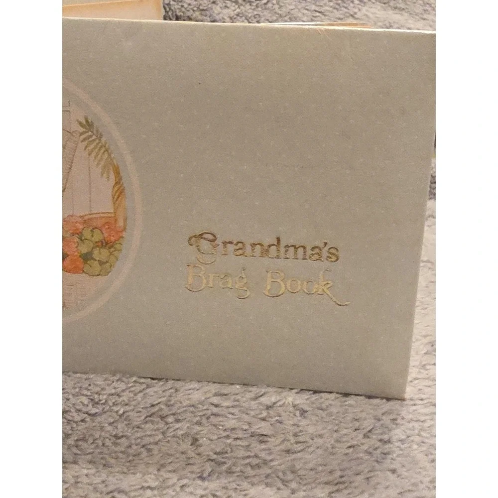 Grandma's Brag Book Vintage Light Blue Cat Design Photo Album 4x6 Cottagecore
